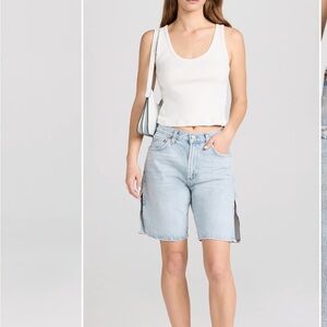 NWT Agolde high rise relaxed vida straight denim shorts